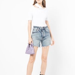 AGOLDE Riley Cut-Off Denim Shorts